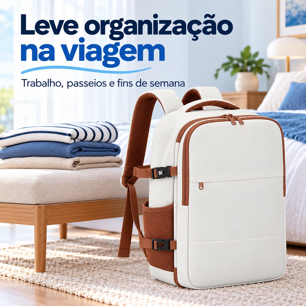 Visão geral dos benefícios de Mochila de viagem com abertura 180°